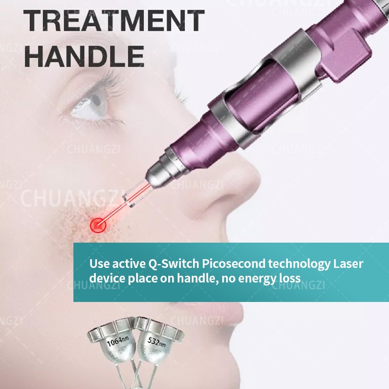 Newest High Quality Picosecond Laser Tattoo Removal Q-switch 755 1064 532nm For Tattoo Freckle Terrier Removal Pore Facial Skin Care Tool