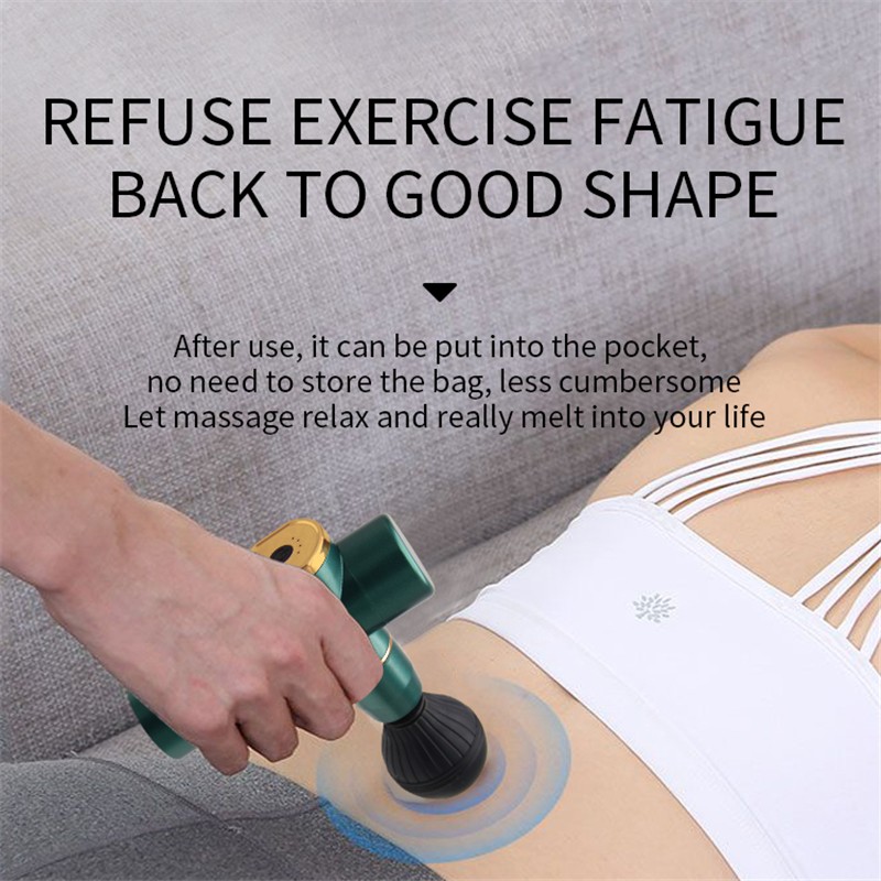 HERALL Portable Massage Gun Mini Percussion Neck Massager Body Deep Tissue Muscle Relax Pain Relief Fitness Shaping