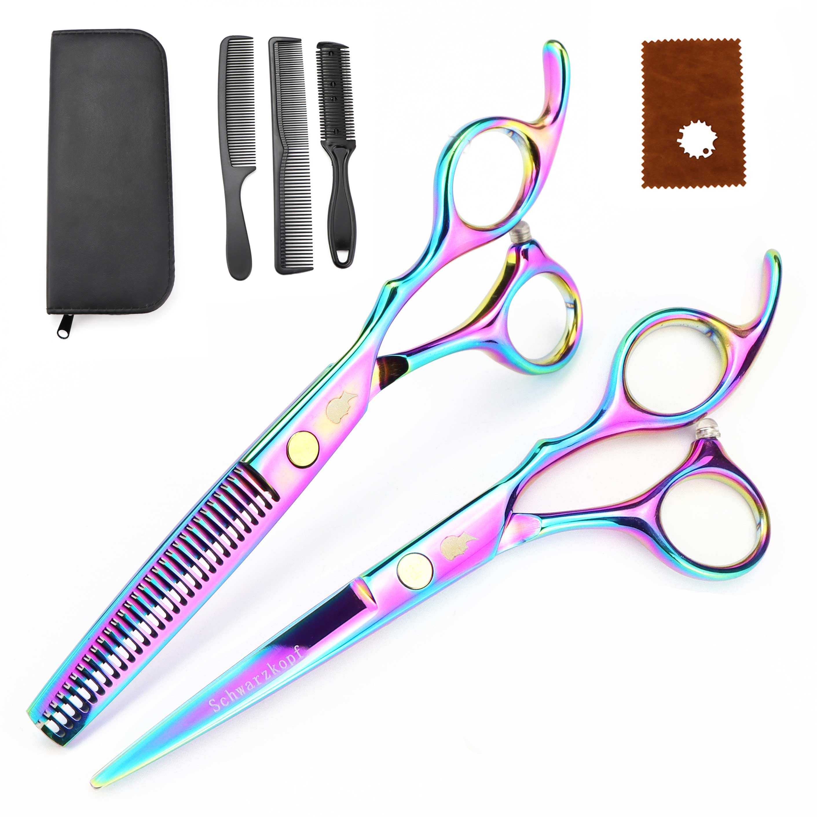 New Professional Hairdressing Scissors, Hair Cutting Barber Set High Quality Scissors Salon 6.0 inch Multi Color Options