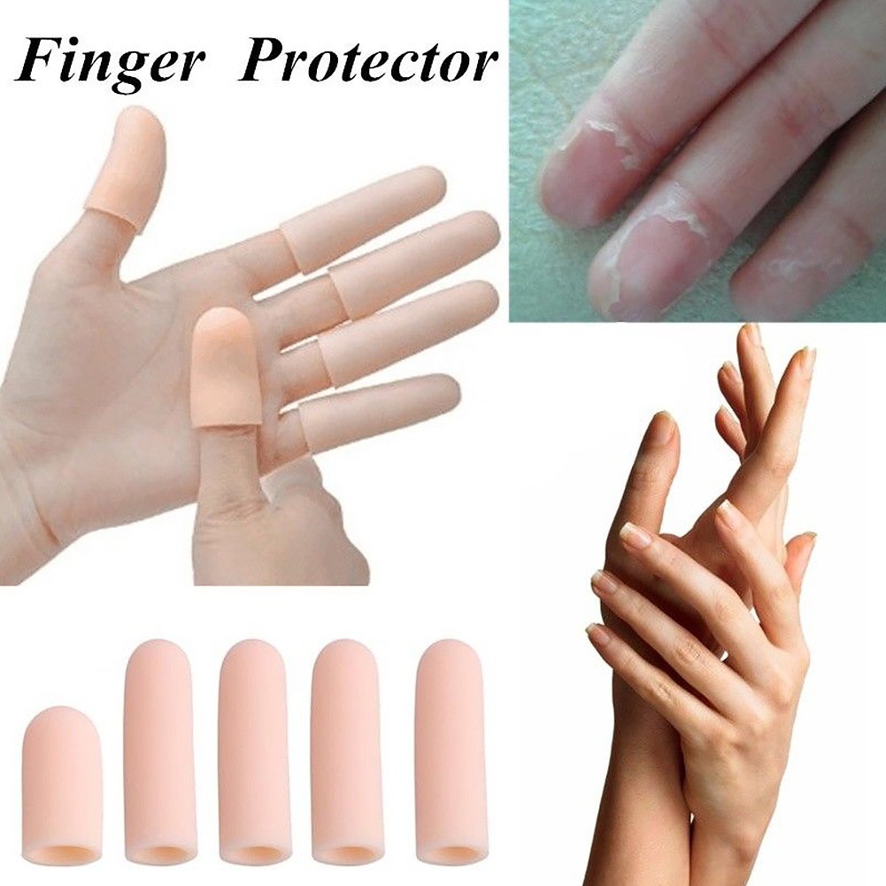 1 Pair Hand Care Toe Finger Protector Pain Relief Guard Reusable Foot Tube Bandage Multifunctional Silicone Gel Protective Case