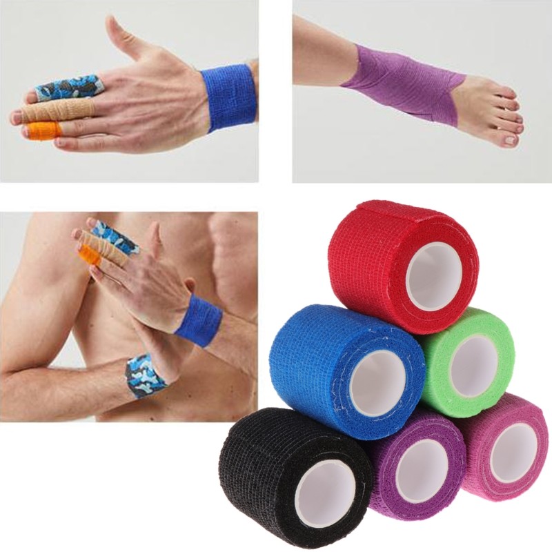 6pcs Disposable Self-Adhesive Elastic Bandage For Handle Grip Tattoo Tube