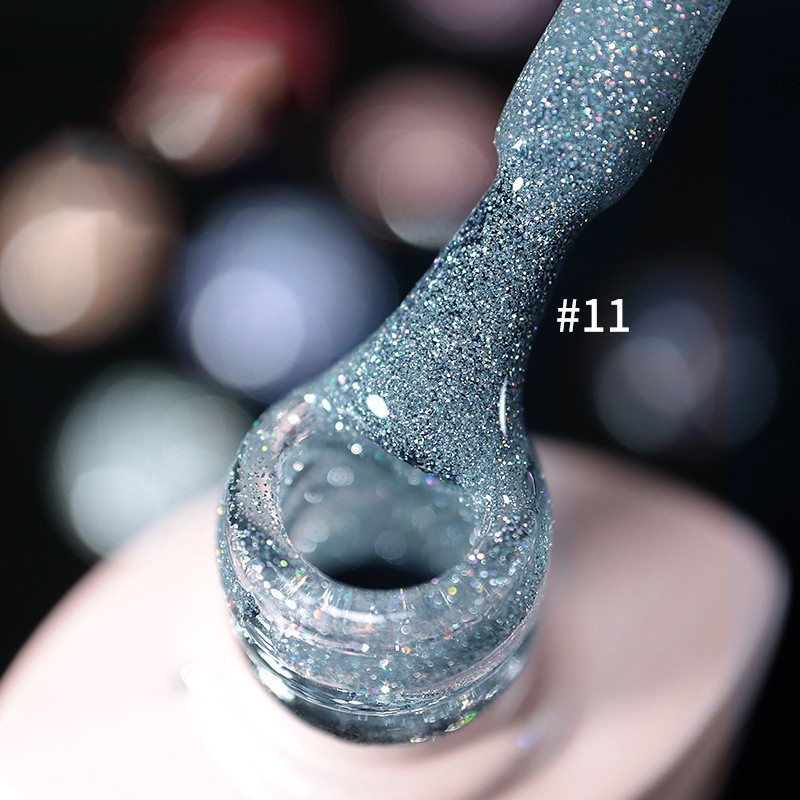 Glitter Cat Eye Nail Gel Reflective Glitter Permanent No Fade No Required Nail Magnet Soaked UV Nail Gel