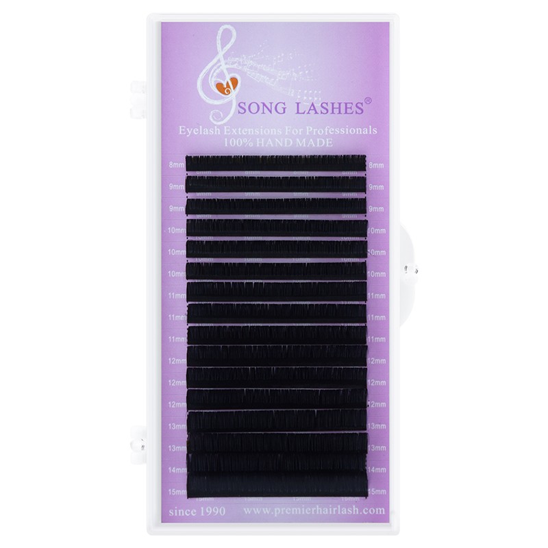 Song Lashes Eyelash Extensions For Salon Professional Nature And Tip Thin Soft Pure Black Easy To Pick Up