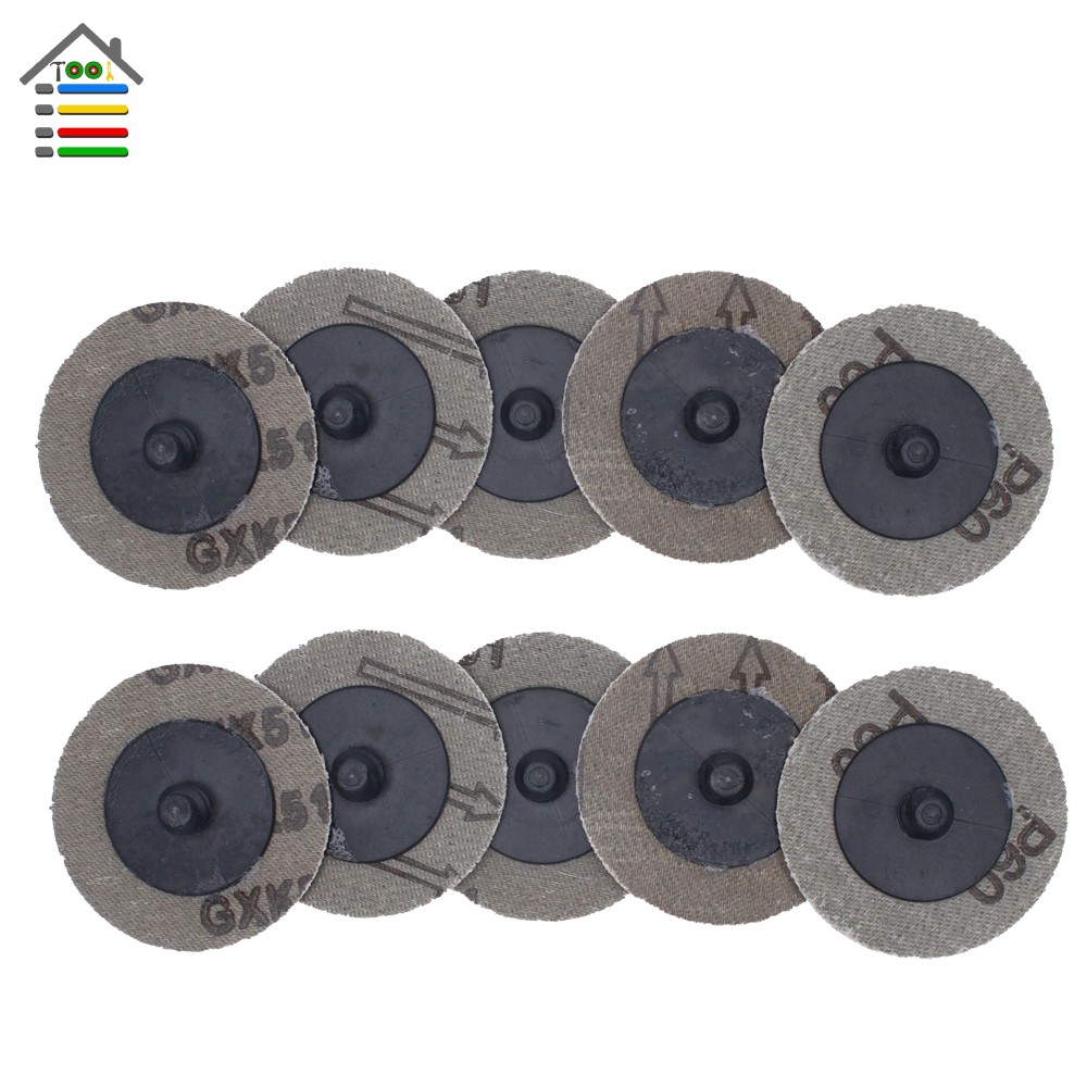 25pcs 50mm Sanding Disc For Roloc Polishing Pad Plate 2 Inch Sander Paper Disc Grinding Wheel Abrasive Tools 60 80 100 120 Grit