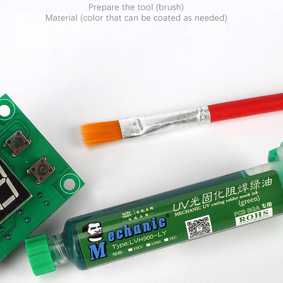 ميكانيكي UV قناع اللحام الحبر بغا PCB اللوحة الطلاء الأزرق الأحمر الأصفر الأبيض الزيت الاخضر تدفق اللحام منع تآكل الانحناء