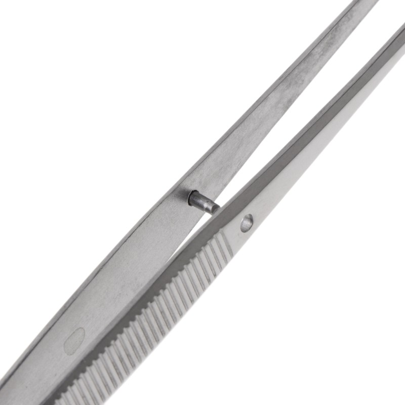 Stainless steel serrated tweezers curved dental instruments dental instrument