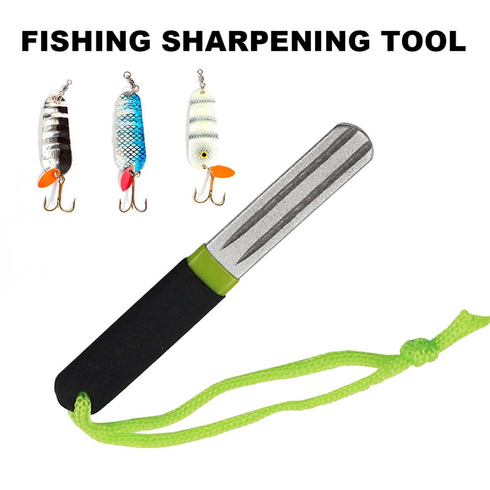 Portable Outdoor Fishing Hook Sharpener Frosted File Grinder Fishing Tackle Coarse Carp Fly Fishing Hook Groove