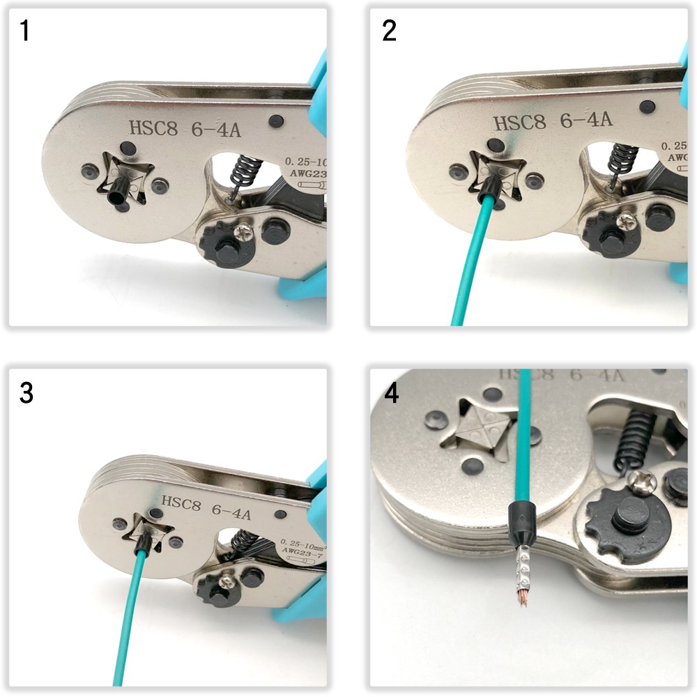 Crimping Pliers Tubular Terminal Hand Tools HSC8 6 - 4A 0.25 - 10mm2 6 - 6A 0.25 - 6mm2 Electric Small Wire Ferrule Clamp Kit