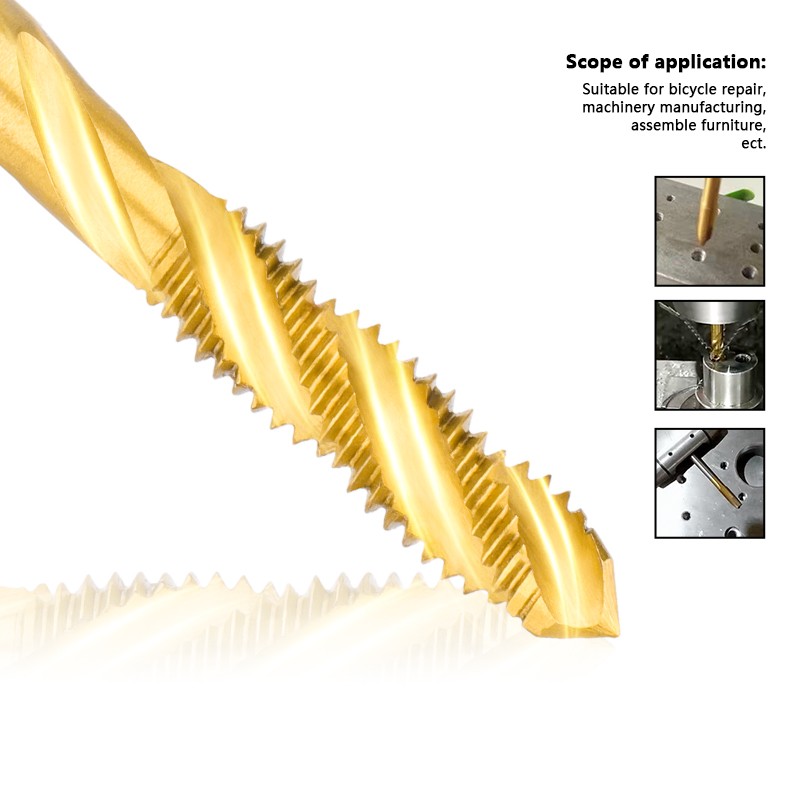 XCAN Screw Tap 4/5pcs M3 M4 M5 M6 M8 Metric Tap Kit Spiral Drill Bit Threading Tools HSS Steel 6542 Screw Tap