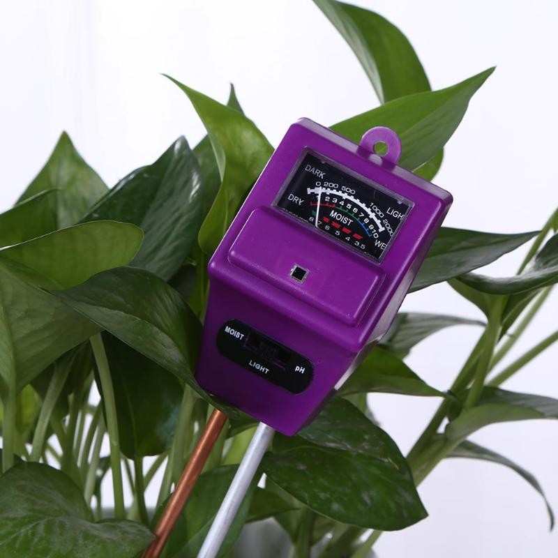 3 in 1 Soil PH Meter Flower Pot Moisture Tester Soil Plants Growth Moisture Light Intensity Meter Tool Garden Tools