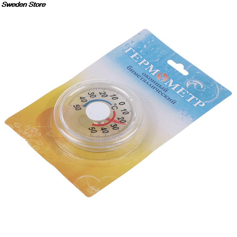 1pc Round Plastic Door and Window Thermometer Outdoor Window Door Thermometer Pointer Type Cold and Heat Watch Hot Sale