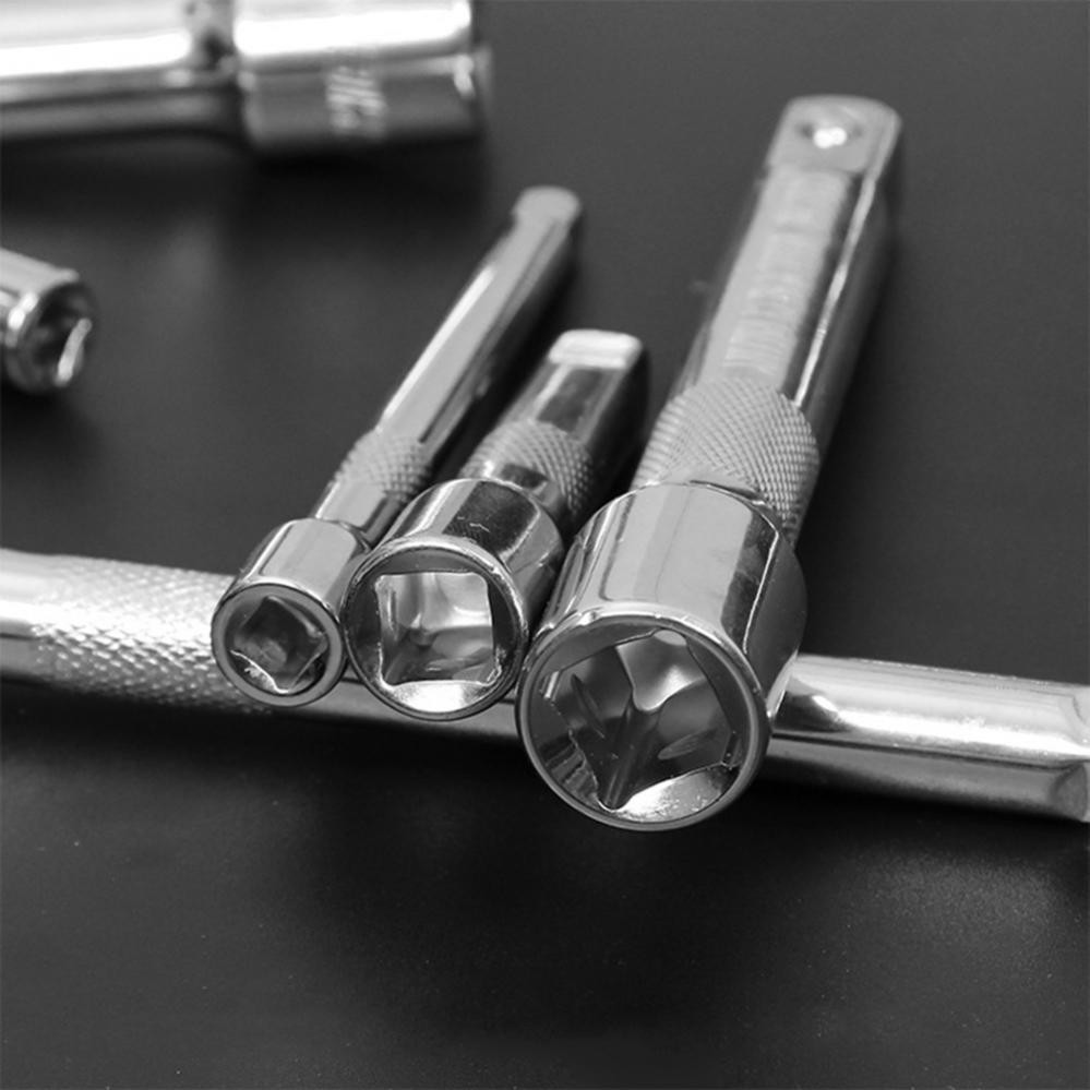 1/4 3/8 1/2 CRV Socket Ratchet Wrench Extension Bar 50/75/100/125/150/250mm Long Bar Steering Sleeve Connecting Rod Accessories