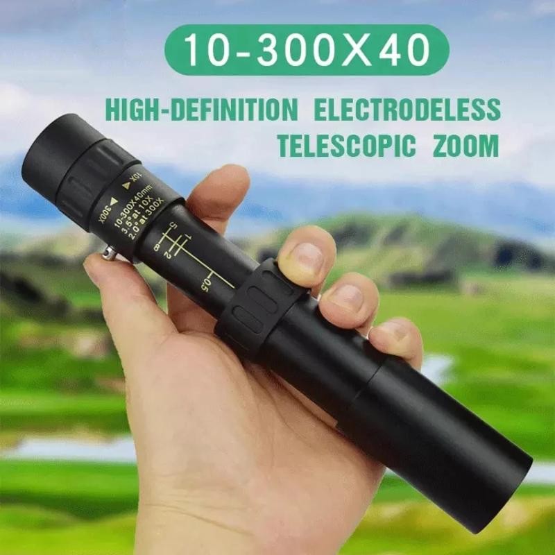 10-300X40 Professional Monocular Telescope Hd Powerful Full Steel Portable Binoculars High Quality Take Pictures For Camping