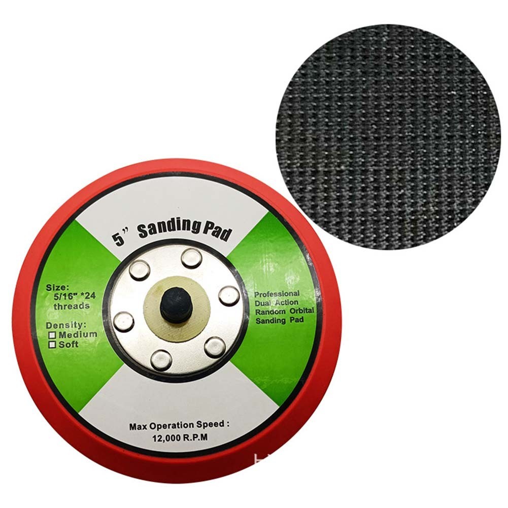 Professional 5" 125mm Da Orbital Sanding Pad Plate 5/16" Support Plate Hook and Loop Air Disc Sanders Polisher