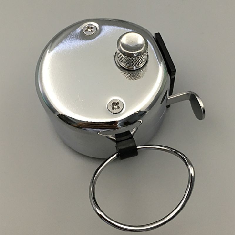 Stainless Steel Hand Recorder Counter 4 Digit Mechanical Clicker With Finger Ring M19 20 Dropship