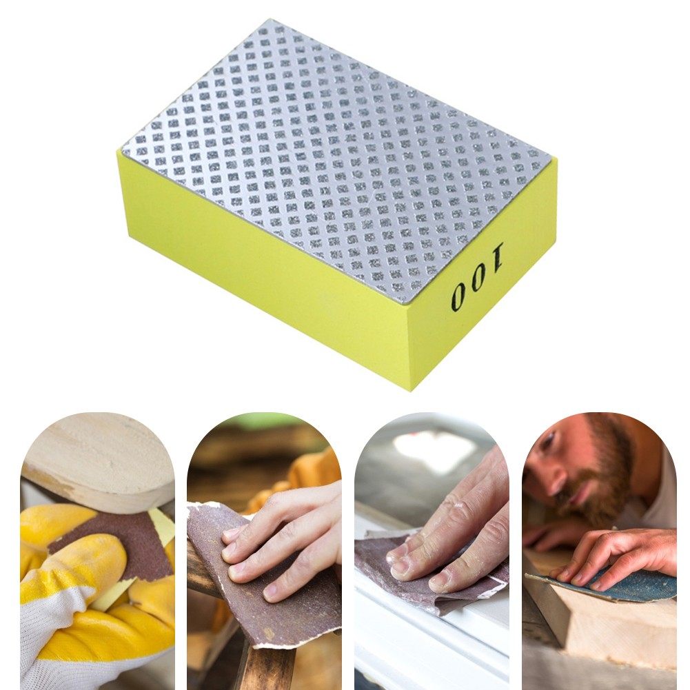 Diamond Hand Polishing Pads 95x60mm Glass Tile Abrasive Grinding Block Pad Marble Stone Ceramic Abrasive Sanding Disc