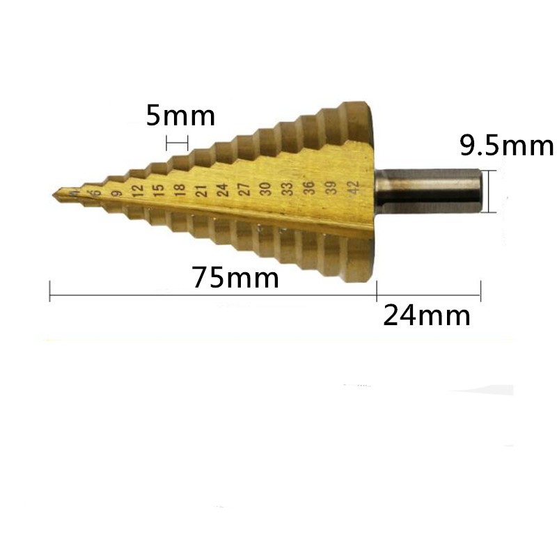 High Speed ​​Steel Step Drill Bit For Metal Wood Hole Cutter HSS Titanium Coated Drill Big Size Power Tools 4-32mm 4-42mm