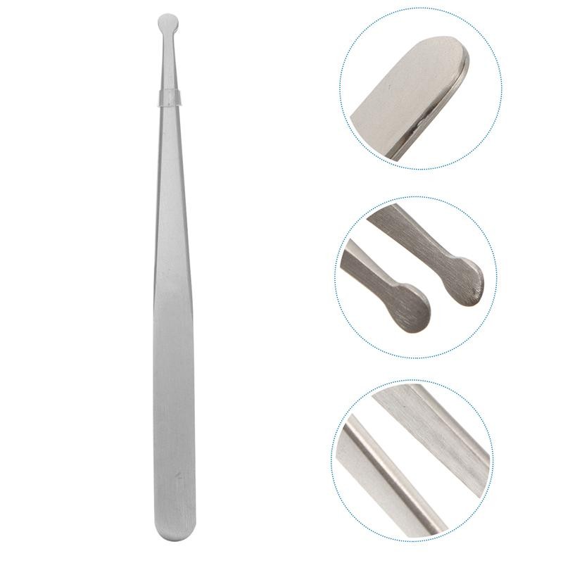 Precision tweezers, stainless steel tweezers, round, high elastic, non-magnetic, precise