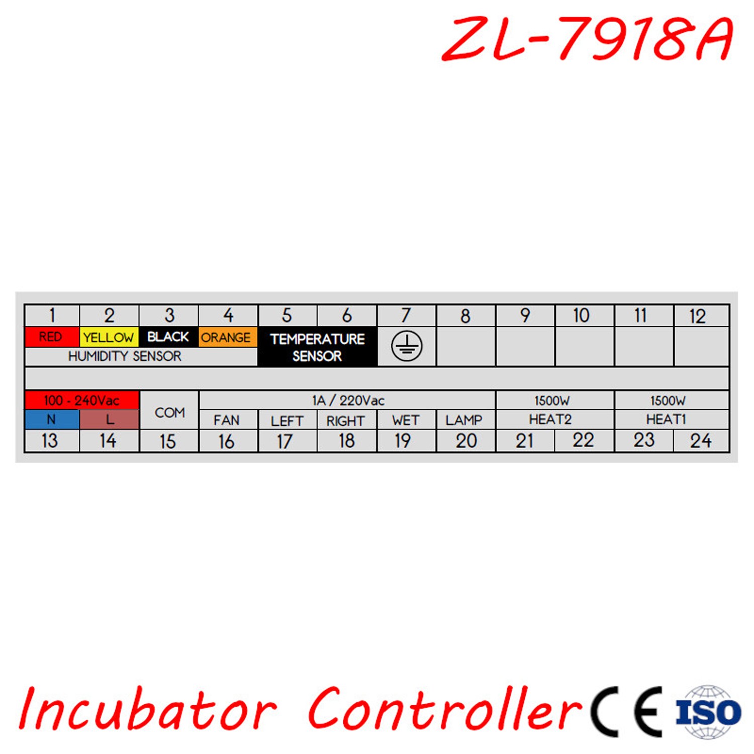 ZL-7918A متعددة الوظائف التلقائي درجة الحرارة تحكم التلقائي حاضنة درجة الحرارة الرطوبة تحكم XM-18 ترموستات