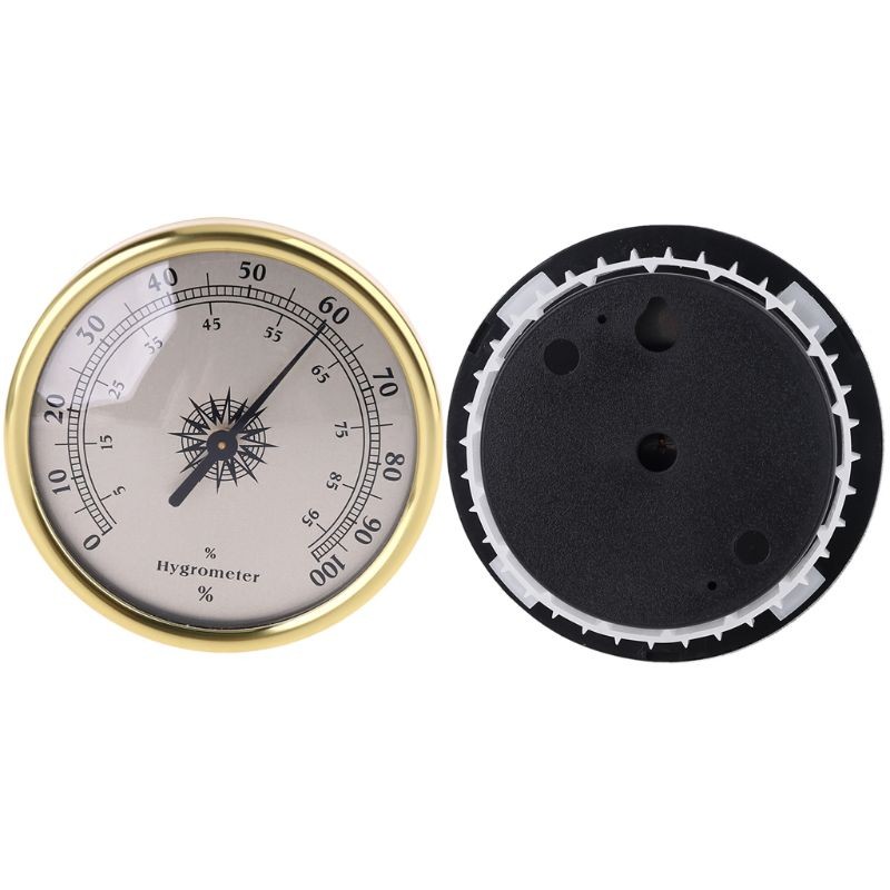 72mm Small Round Gold Hygrometer Hygrometer No Battery Needed