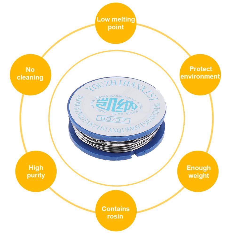 63/37 10g 0.7mm Small Soldering Wire Tin Wire with 2% Flux and Rosin for Electric Soldering Iron