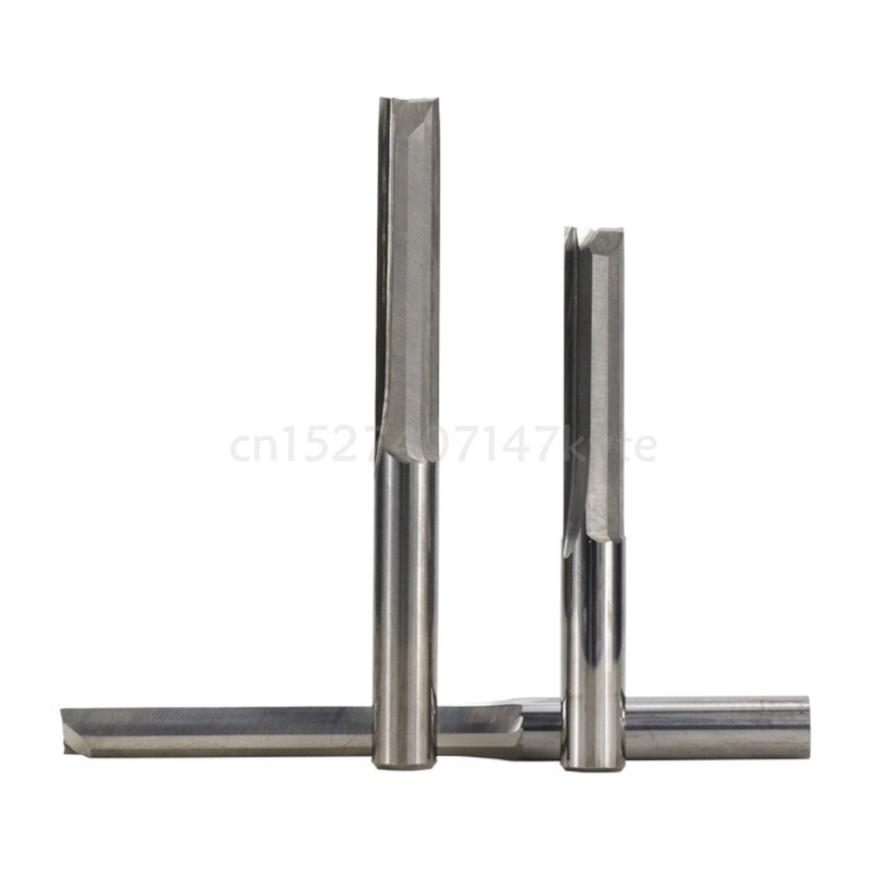 6mm Shank 2 Flute Straight End Carbide CNC Router Bit Drilling Straight Slot Milling Cutter Wood Tool