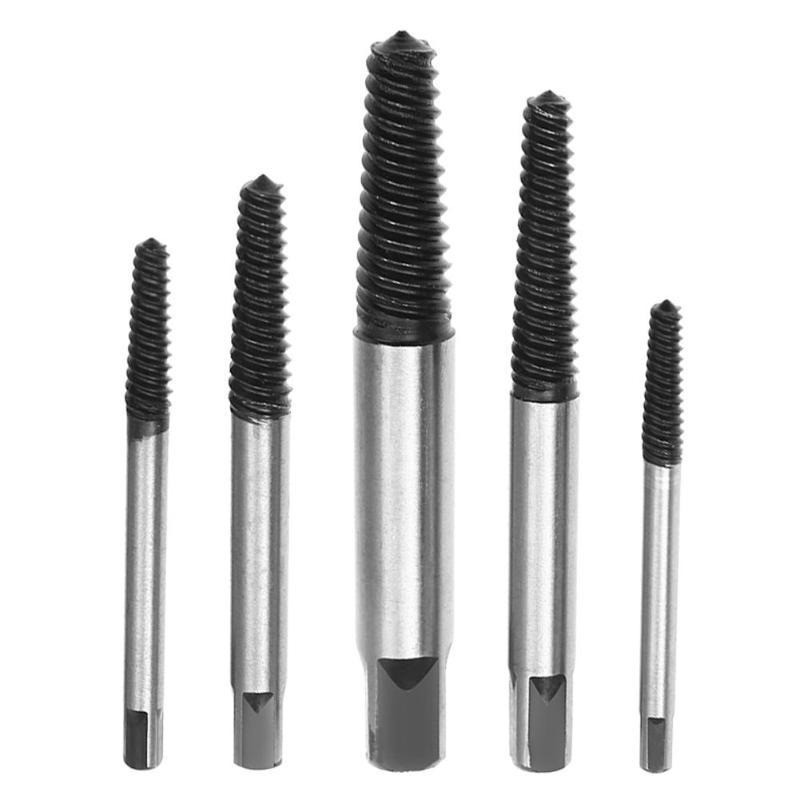 5pcs/set Screw Extractor Set Damaged Screw Removal Tools With Storage Case Screw Extracting Tool Bolt Screw Remover Removal Tool