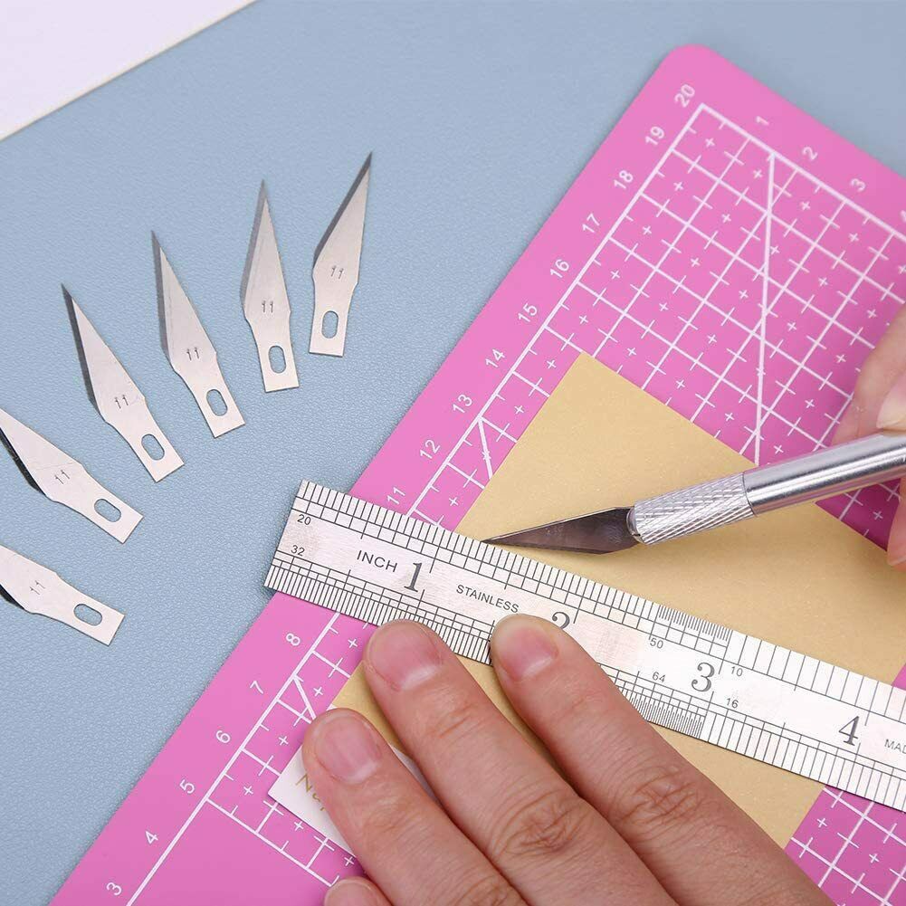 100pcs #11 Stainless Steel Blades Engraving Knife Blades Metal Blade Wood Carving Knife Blade Replacement Surgical Scalpel Craft