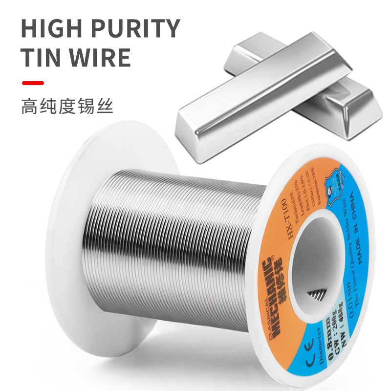 Mechanical 100g solder wire sn63% pb37% 0.6/0.8/1.0mm HX-T100 high purity low melting point welding wire