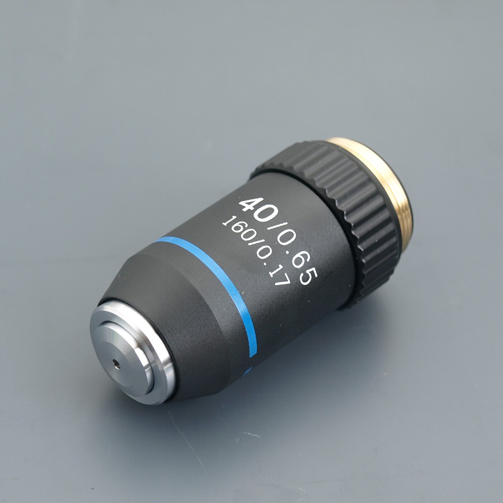 195 Black Achromatic Objective 4X 10X 20X 40X 60X 100X High Quality Microscope Objective Lens RMS 20.2mm Objective