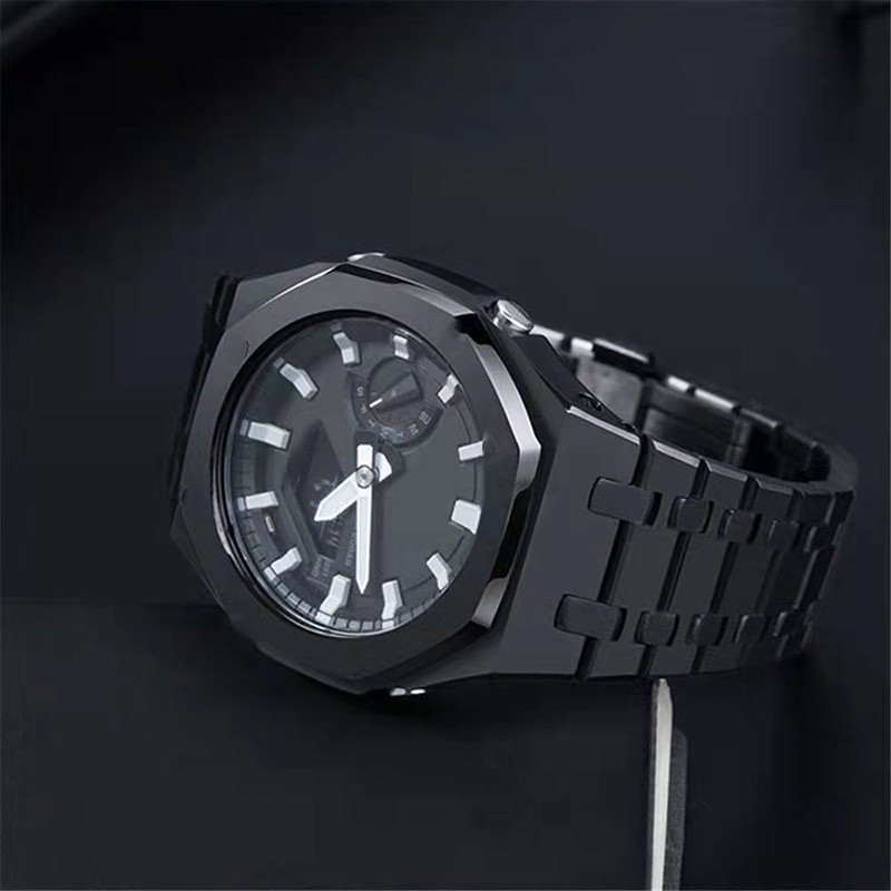 316L Stainless Steel Strap 3rd Adjustment For Casio GA-2100 GA2110 Watchband Bezel Metal Watch Strap With GA2100 Tools