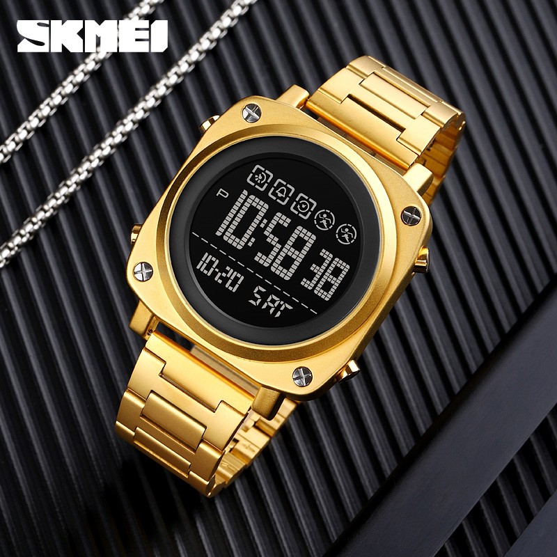 SKMEI 2021 Men's Electronic Watch Fashion Led Date Stopwatch Casual Sports Wristwatch Male Electric Wristwatch Men's Watches 1726