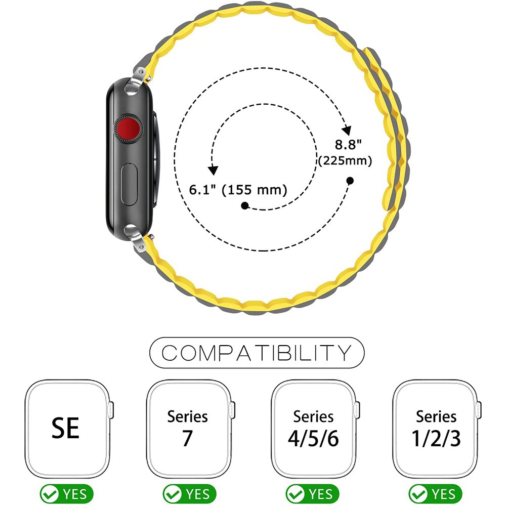 Silicone Connect Strap Magnetic Loop For Apple Watch Band 44mm 40mm iWatch Series 7 6 SE 5 4 3 2 Sport Rubber Bracelet 42mm 41mm