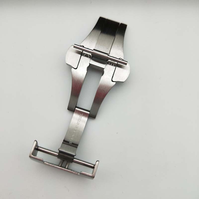 22mm 316L Stainless Steel Matte Folding Clasp Replacement Bracelet Buckle For Panerai 24mm Watch Strap Watches Accessories