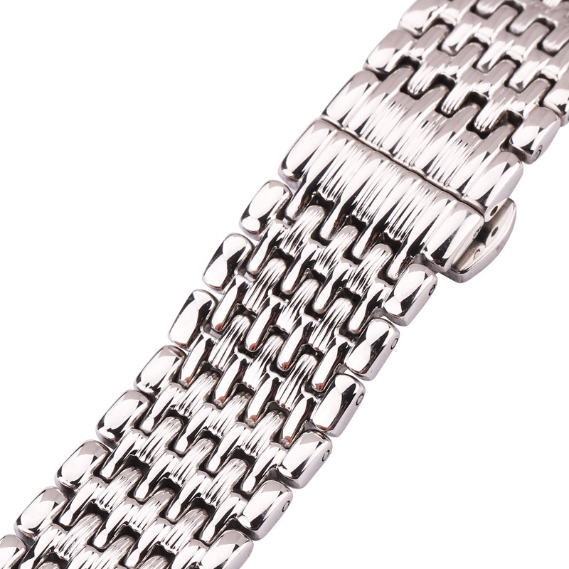 Stainless Steel Watch Band Bracelet Women Men 16mm 18mm 20mm 22mm Silver Straight End Watchband Strap Watch Accessories