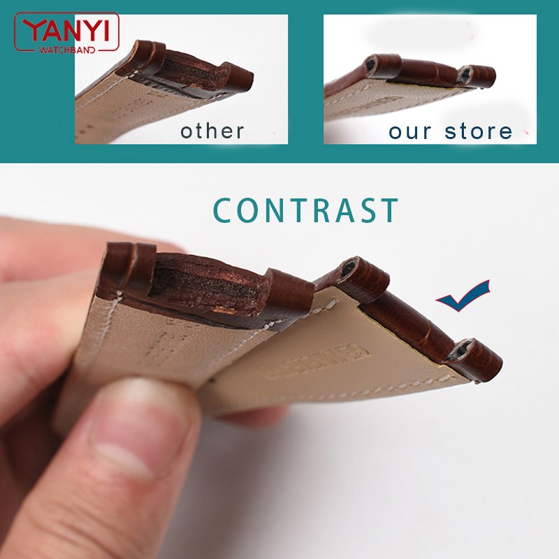 Top Layer Cowhide Genuine Leather Bracelet for GC 22*13mm 20*11mm Felt Watch Strap Senior Watches Wrist Band Screw