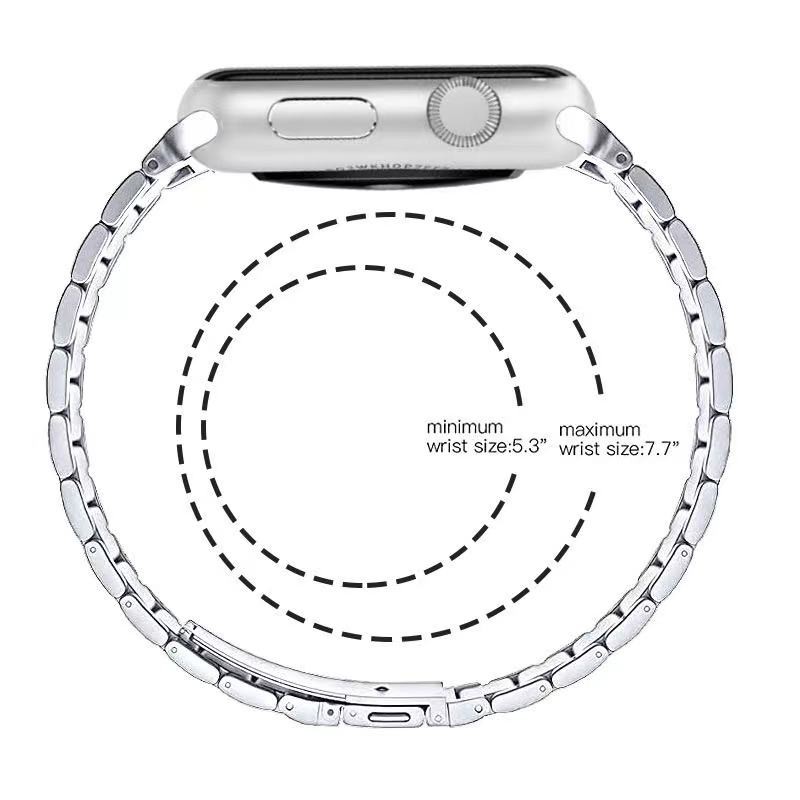 Luxury Metal Strap for Apple Watch 45mm 41mm 44mm 42mm 40mm 38mm Stainless Steel Strap Accessories for iWatch 7 6 5 4 3 2 1 SE