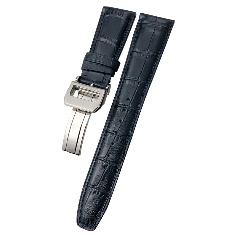 Cowhide watch strap 20mm 21mm 22mm,replacement for Portuguese IWC,Porotfino,Family piloto,folding buckle