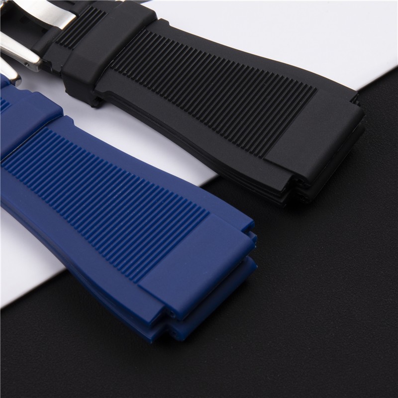 Top Quality 33mm*24mm Silicone Rubber Watchband for Bell & Ross Watch Strap for BR01 BR03 Series Bracelet Strap Pin Buckle Logo