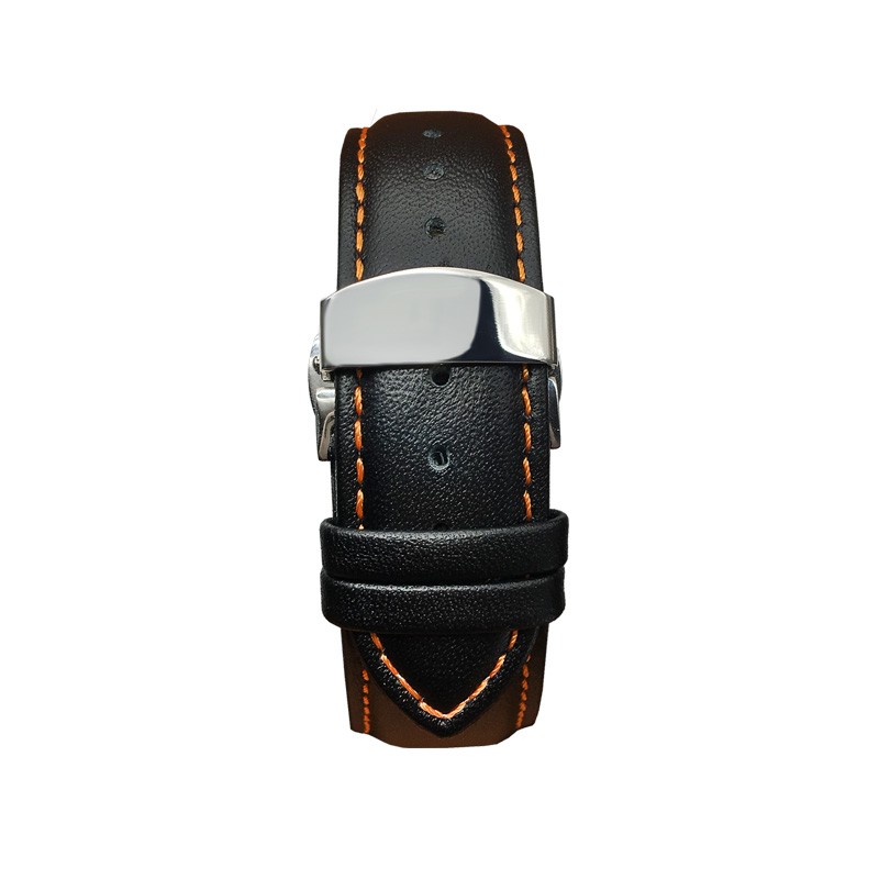 22mm 23mm 24mm Genuine Leather Watch Band Curved End Replacement for Tissot T035 Butterfly Steel Buckle Calfskin Leather Strap Bracelets