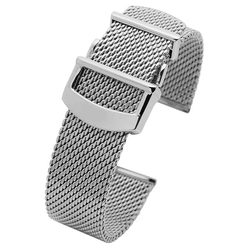 Watch Accessories Folding Clasp 20mm 22mm Milanese Stainless Steel Mesh Watch Band Best For IWC Portofino Family Chain Strap