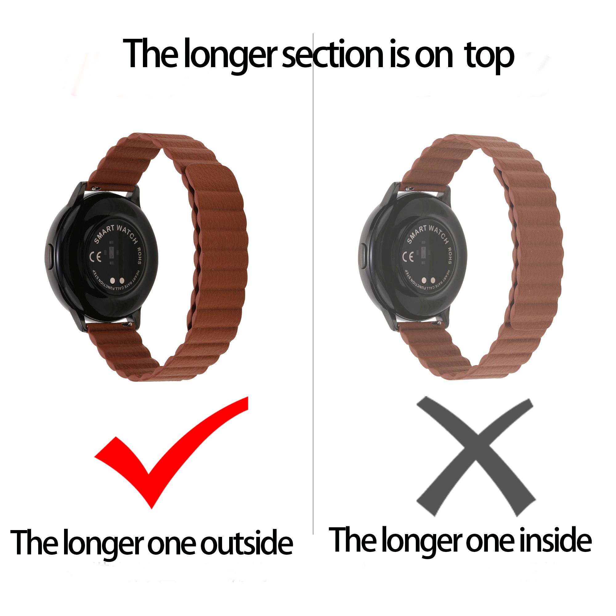 Leather Magnetic Watch Strap for Samsung Galaxy Watch 42/46mm/active2 Loop Bracelet Huawei Gt 2-2e-pro 20mm 22mm Wrist Watches