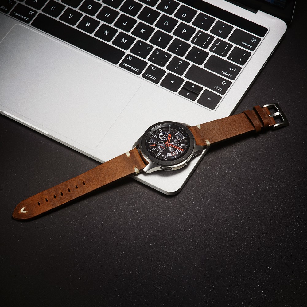 Leather Watchband Black Dark Brown Oil Wax Leather Italian Watch Strap 18mm 20mm 22mm Quick Release Handmade Cowhide Watch Strap