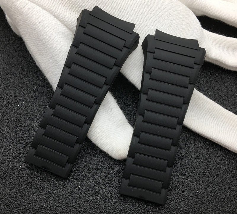 Top Quality 23x33mm Watchband Soft Silicone Rubber PU Strap For Porsche Strap Design Blue Black Brown Watch Band 6620 Free Tools