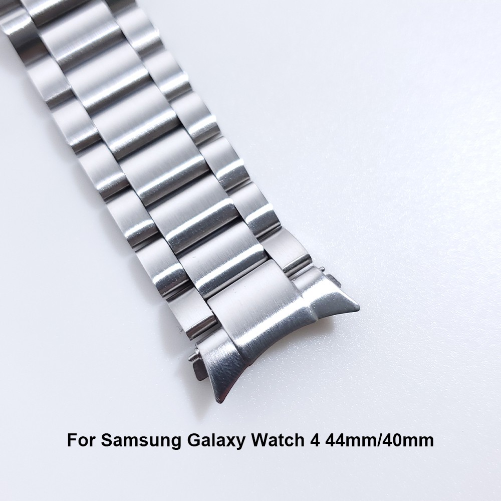 Classic Business Metal Stainless Steel Strap For Samsung Galaxy Watch 4 Classic 46mm 42mm / Watch4 44mm 40mm No Gaps Band Bracelet