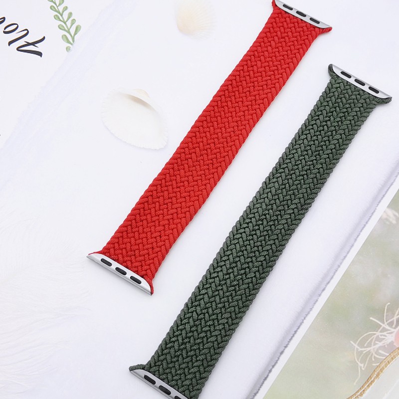 Braided Solo Loop For Apple Watch Band 45mm 41mm 44mm 40mm 42mm 38mm Nylon Bracelet iWatch Series 3 4 5 SE 6 7 1:1 Official