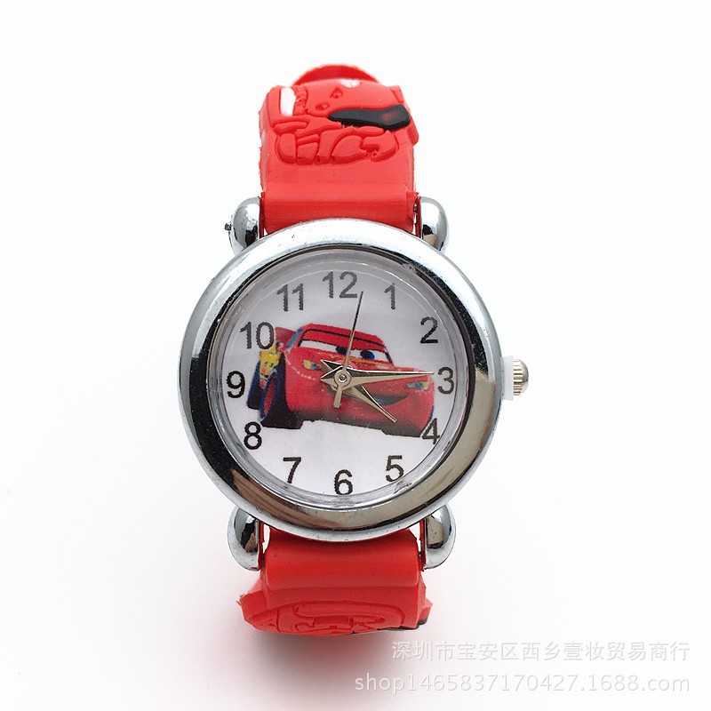 Animation Car Packing Lightning McQueen Children's Watch Silicone Strap Quartz Watch Boy Girl Gift Children's Birthday Gifts