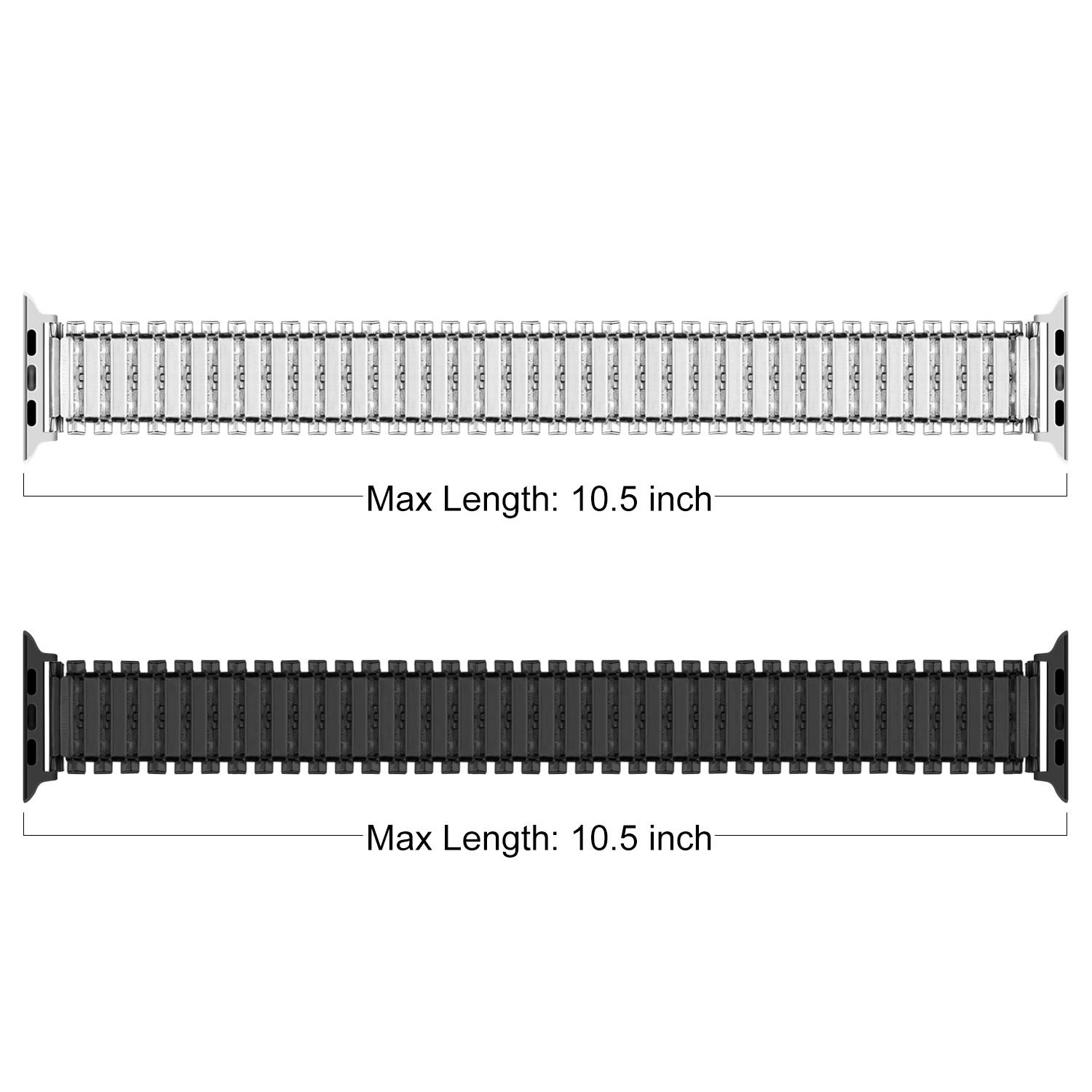 Stretch strap for apple watch 7 band 45mm 44mm 40mm 41mm 38mm 42 stainless steel spring bracelet iwatch series 3 4 5 6 SE strap