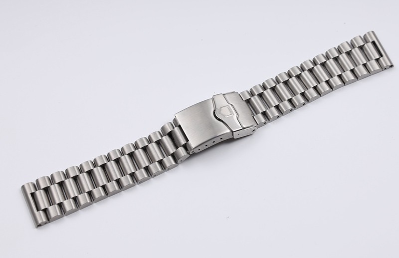 22mm Stainless Steel Watchband Sport Bracelet Flat End Double Push Button Deployment Clasp Replacement Metal Strap For Tag Heuer