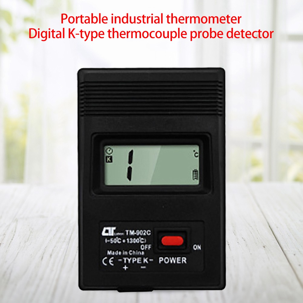 Digital Thermometer TM902C Digital Thermometer Tester Thermometer Thermometer Needle Probe 1300C for Laboratory Factory